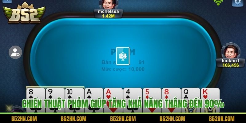 Chiến thuật Phỏm giúp tăng khả năng thắng đến 90%