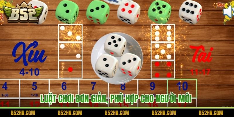 Luật chơi đơn giản, phù hợp cho người mới 