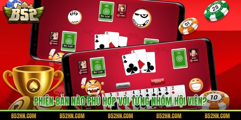 Phiên bản nào phù hợp với từng nhóm hội viên?